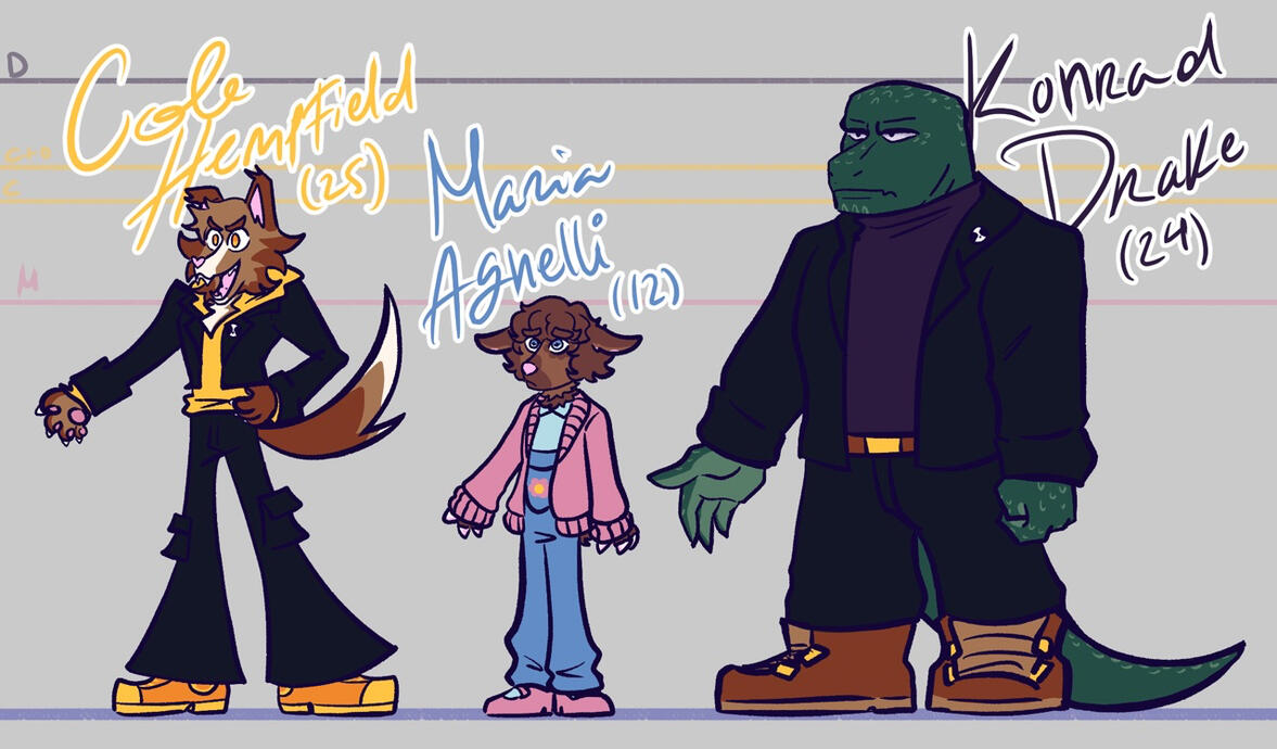 “Zootectives” | Character Design for college animated pilot